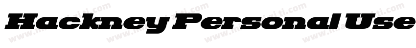Hackney Personal Use字体转换